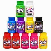 Bocal d'emballage en plastique pour bonbons, avec opercule de sécurité inviolable, bouteille Zantos, canettes de soda de 3,5 oz avec bouchons à déchirure pour bonbons et fleurs