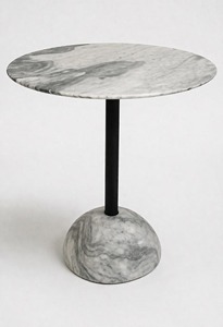 Mesa de Centro Moderna con Tapa de Mármol y Base de Metal, Mueble Decorativo para Sala de Estar, Mesa Auxiliar - Product Image 5