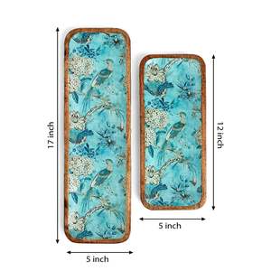 Bandeja Rectangular con Diseño de Spirea en Madera de Mango, Ideal para Aperitivos, Frutas y Postres, Hecha a Mano, Elegante y Decorativa para Hotel y Cafetería - Product Image 2