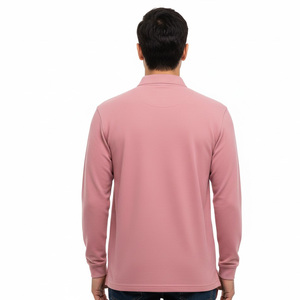 Camisa Polo de Manga Larga para Hombre, Personalizada al por Mayor, de Algodón Piqué, Corte Ajustado, Informal, para Otoño, Negocios, Golf, con Logotipo Personalizado OEM - Product Image 4