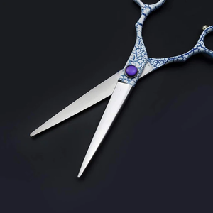 Ciseaux de Salon de Beauté Professionnels de Haute Qualité, Ciseaux à Effiler pour Barbiers, Lame Tranchante en Acier Inoxydable, Poignée en Caoutchouc pour Cheveux - Product Image 4