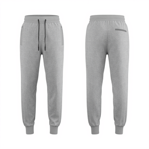 Pantalones Jogger Unisex de Felpa Francesa Gris Jaspeado de Alta Calidad, Corte Relajado Premium, Ropa Casual - Product Image 3