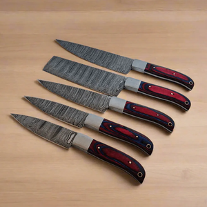 ชุดมีดเชฟ LEGACY BLADES ระดับไฮเอนด์ ผลิตด้วยมือ 67 ชั้น เหล็กดามัสกัส 5 ชิ้น ใช้ได้ทั้งมือซ้ายและขวา ด้ามไม้ มีดระดับมืออาชีพ - Product Image 2