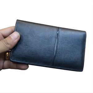 Portefeuille long texturé pour homme avec plusieurs emplacements pour cartes et fenêtre d'identification, fin, professionnel, organisateur de documents, accessoire 2026 - Product Image 4