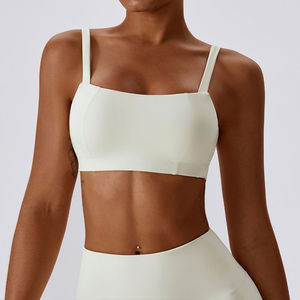 Soutien-gorge de sport pour femme, design unique personnalisé, couleur unie, sans manches, vente chaude, logo personnalisé, respirant, séchage rapide - Product Image 4