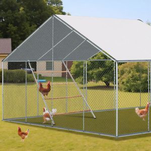 Gabbia per Polli da Esterno 104*143cm, Facile da Montare e Utilizzare - Product Image 5