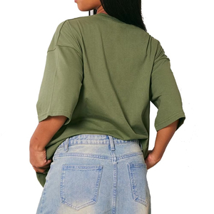 Top Best Women's <b>T</b>-<b>Shirt</b> Regular Short Sleeve Comfortable <b>Winter</b> Casual Breathable Quick Dry Eco-Friendly Knitted 100% Cotton - Product Image 2