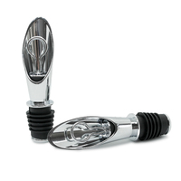 Accessoires de vin de bar 2 en 1 bouchon et verseur de bouteille de vin en alliage de zinc, cadeau de verseur d'alcool pour les amateurs de vin