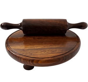 Tabla y rodillo de madera de excelente calidad para espaguetis y masa, rodillo profesional de madera pulida para pizza y amasar. - Product Image 4