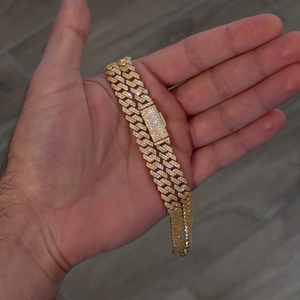Moissanite Iced Out Cuban Link <b>Bracelet</b> Luxury Pave Chain <b>Bracelet</b> <b>Mens</b> Hip Hop Jewelry Bold Statement Fashion Gift - Product Image 4