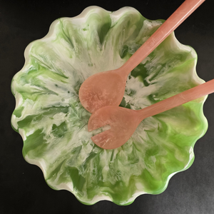 The Handmade Collection Resin Bowl <b>Green</b> Modern Luxury Design Eco-Friendly Stocked <b>Food</b> Serving Dish Stackable Dishwasher Safe - Product Image 6