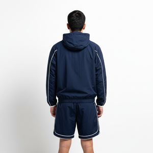 2025 Unisex Nylon <b>Wind</b> <b>Breaker</b> Tracksuit Custom Made Men Set Zip up Reflective Two Piece Windbreaker Men Tracksuits Short Set - Product Image 2