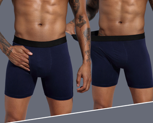 กางเกงในชายแห้งเร็ว กางเกงบ็อกเซอร์ขายาวผ้าฝ้าย กางเกงในชาย ระบายอากาศได้ดี ไซส์ยุโรป พร้อมโลโก้สั่งทำ - Product Image 3