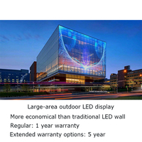 Pantalla LED P3.91-P7.82 para Exteriores, Video Wall 3D, Control Remoto Inalámbrico, Holográfica Transparente, 4500cd, IP65, para Centros Comerciales