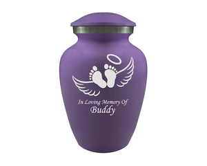 Purple Metal Pet Cremation <b>Urn</b> Personalized Engraved Animal Ash Crematory <b>Urn</b> for <b>Cats</b> and Dogs Memorial Keepsake - Product Image 6
