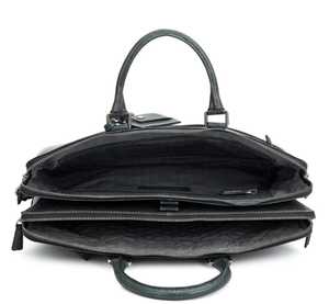 Maletín de Viaje de Cuero Genuino Negro de Lujo, Ligero y Suave, para Hombre, Bolso Mensajero de Negocios, Bolso de Mano Impermeable para Portátil, Venta al Por Mayor - Product Image 3