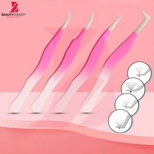 Meilleures pinces à cils pour extensions, pinces courbées à pointe fine pour isolation des cils, pour extensions de cils classiques et individuelles en volume - Product Image 4