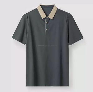 High Quality <b>Slim</b> <b>Fit</b> <b>Black</b> Polo <b>Shirt</b> Cotton Polyester Short Sleeves with Customized Logo and Design for Golf - Product Image 3