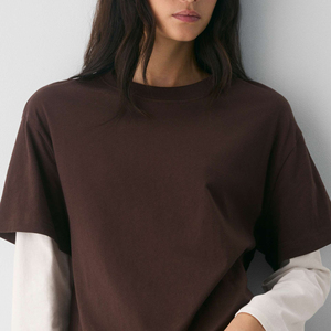 Camiseta de Manga Larga para Mujer, Estilo Casual, Jersey Sólido, Nueva Colección 2026, Doble Capa de Felpa, Transpirable, Tejida, para Primavera/Verano - Product Image 3