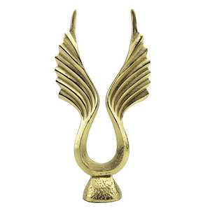 Jaffs Exports 46cm H X 9.5cm W X 23.5cm LGold Plated Aluminium Abstract Wing Sculpture Contemporary Art Decor Handmade - Product Image 6