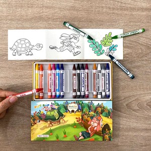 Crayons de cire de haute qualité pour dessin, peinture, crayons multicolores, lot de 18 pour enfants - Product Image 1