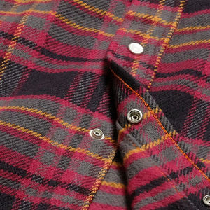 Men's Breathable Waterproof Windproof Cotton <b>Sherpa</b> Fleece <b>Lined</b> Winter Thermal Button <b>Hoodie</b> Plaid Flannel Shirt with Hood - Product Image 5