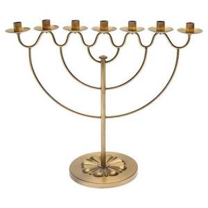Menorah de Aluminio Diseñada para Sostener Velas de Forma Segura, para Celebraciones de Hanukkah, Navidad, Pascua, Reuniones Familiares, Menorah en Dorado - Product Image 3