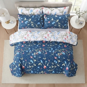 Parure de lit Twilight Garden 3 pièces, style pastoral uni, mélange de coton T-150, literie toutes saisons, usage domestique, style durable - Product Image 3