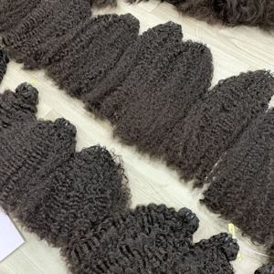 Wholesale Burmese Curly Double Drawn Weft <b>Extensions</b> Full Cuticles Aligned <b>Human</b> <b>Hair</b> Vietnam - Product Image 5