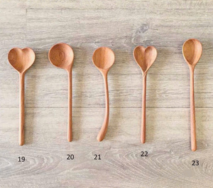 High Quality Wood Spoon Natural Wood Kitchen Utensil Handmade Cooking Spoon Eco Friendly Vietnam Bulk Wholesale Supplier Export - Product Image 2