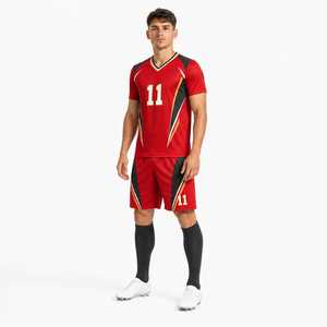 Tenue de football personnalisée par sublimation pour hommes et jeunes, maillot et short de football à séchage rapide, vêtements de sport d'équipe, fabricant OEM - Product Image 4