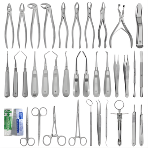 Kit de Extracción Dental Manual Ergonómico de 85 Piezas, Elevadores de Acero Inoxidable, Instrumentos Autoclavables con Certificación CE - Product Image 1