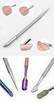 Accessoires de manucure en acier inoxydable de haute qualité et durables, pousse-cuticules doux, ensemble d'outils de beauté multicolores SWISHER