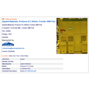 AMAT Producer GT Plasma Processing - อุปกรณ์และอะไหล่เซมิคอนดักเตอร์ระดับโลกที่เชื่อถือได้ - Product Image 2