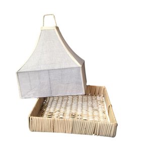 ถาดช็อกโกแลตไม้ไผ่ทำมือพร้อมฝาปิดตาข่าย ถาดเสิร์ฟแบบสานรักษ์โลก สำหรับโต๊ะรอมฎอน ของขวัญงานแต่งงาน และตะวันออกกลาง - Product Image 1
