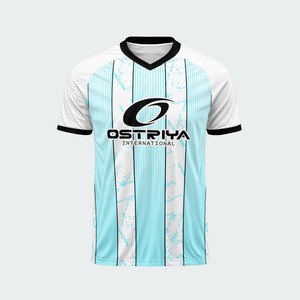 Camiseta de Fútbol 100% Poliéster con Estampado por Transferencia Térmica, Manga Corta, Cuello en V, Logotipo Frontal, Nombre del Equipo Personalizado, Transpirable, Secado Rápido 2026 - Product Image 2