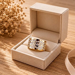 Bague Cigare Unisexe en Or Massif 10K 14K 18K avec Diamant de Laboratoire Rond Certifié IGI Couleur DEF Pureté VS VVS, Sertie en Bezel, pour Mariage - Product Image 5