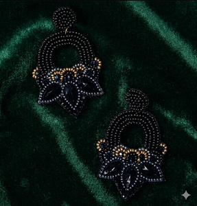 ต่างหูลูกปัดทำด้วยมือคุณภาพจากอินเดียต่างหูแฟชั่นไข่สไตล์อีสเตอร์สุขสันต์วันอีสเตอร์ลายม้ามุก - Product Image 1