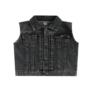 Chaleco Vaquero Personalizable para Niños, Sin Mangas, de Alta Calidad, Transpirable, de Algodón, Informal, de Invierno, a la Moda - Product Image 5