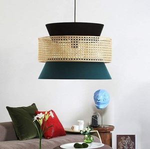 Lámpara Colgante de Ratán Natural Estilo Nórdico, Lámpara de Techo de Bambú Tejida a Mano para Decoración de Hogar, Hotel, Cafetería - Product Image 2