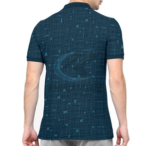 Camiseta Cómoda para Hombre de Secado Rápido, Transpirable, de Manga Corta, con Patrón Liso, Tejido de Punto, Algodón y Poliéster - Product Image 4