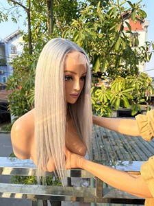 Top Grade Vietnamien Cheveux Humains Haute Couleur Os Droite HD Transparent Lace Front Perruque Pour Les Femmes - Product Image 4