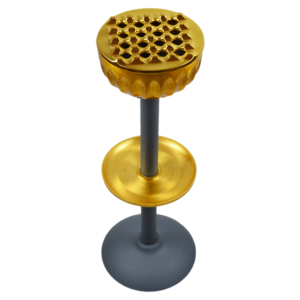 Rounded Head Grid Smokeless Aluminium American Style <b>Ashtray</b> with Silver Plated Finish for Home Hotel Bar Restaurant Office Use - Product Image 4