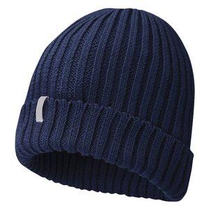 Bonnet en tricot unisexe 100% acrylique, bonnet d'hiver à revers avec pompon, style décontracté, gris. - Product Image 5