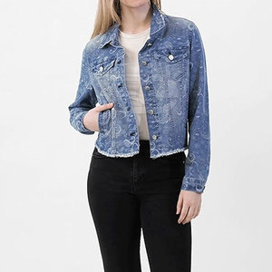 Casual Women Winter Knitted <b>Jeans</b> Jacket Slim Fit Button Front Washed Cotton Breathable Streetwear Daily Wear Outerwear Fashion - Product Image 3