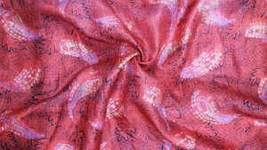 Pañuelo Floral de Seda India 76x38 Pulgadas, Chal Bohemio Estampado Colorido, Estola, Regalo para Mujer, Elegante Cubrecabezas, Accesorio de Moda Artístico - Product Image 3