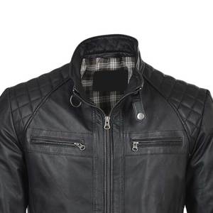 2026 New Custom Design High Quality <b>Men</b> <b>Leather</b> Winter <b>Jacket</b> Wholesale Price Regular Sleeve <b>Men</b> <b>Leather</b> <b>Jackets</b> - Product Image 5