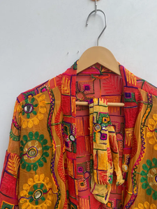 ชุดกิโมโนพิมพ์ลายด้วยมือจาก Naaz Textile ดีไซน์ลายการ์ตูนสุดพิเศษ ชุดนอนผ้าฝ้าย 100% คอวี เอวยางยืด ใส่สบายในฤดูร้อน - Product Image 5