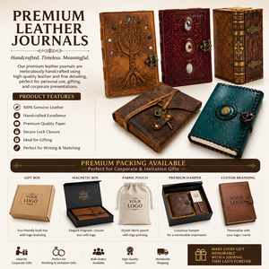 Premium Handmade Leather <b>Journal</b> Notebook Vintage <b>Writing</b> Diary Sketchbook with Lock Closure Gift Book - Product Image 6