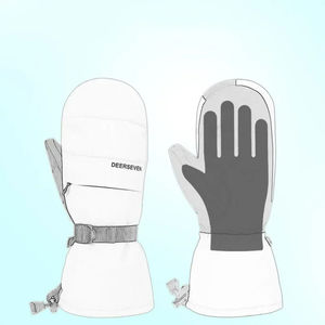Mitaines de sport d'hiver Chic Seeker pour enfants de 2 à 6 ans – Adorables mitaines rayées en acrylique/coton pour garçons et filles, longueur poignet, pour le ski et les activités de plein air, chaudes et décontractées - Product Image 4